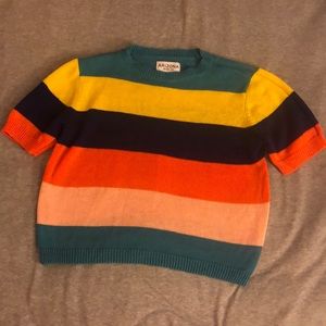 Thin Knitted Multi-colored Crop Top
